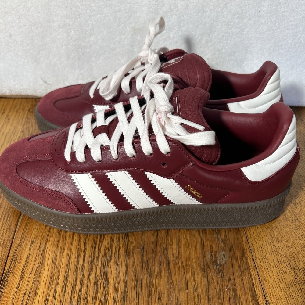 Adidas Mens Size 9 Samba XLG Noble Maroon White Gum Sneaker Shoes